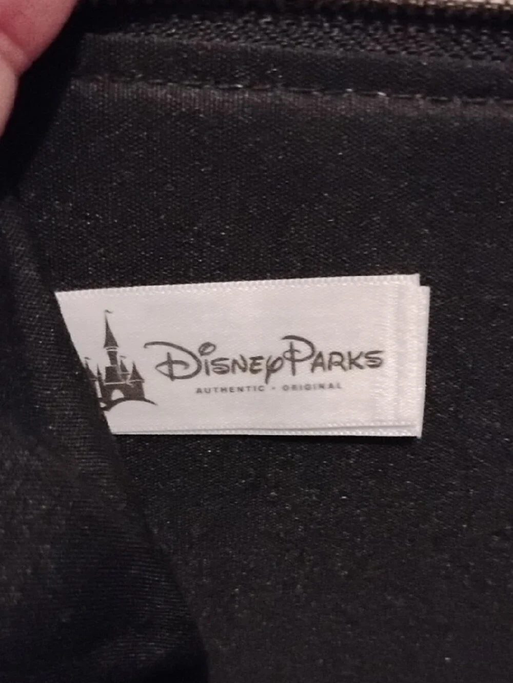 Disney Parks Black & White Striped Wristlet Wallet Minnie Mouse Red Bow NWOT